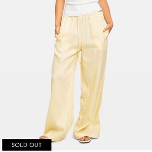 Yellow linen pants
